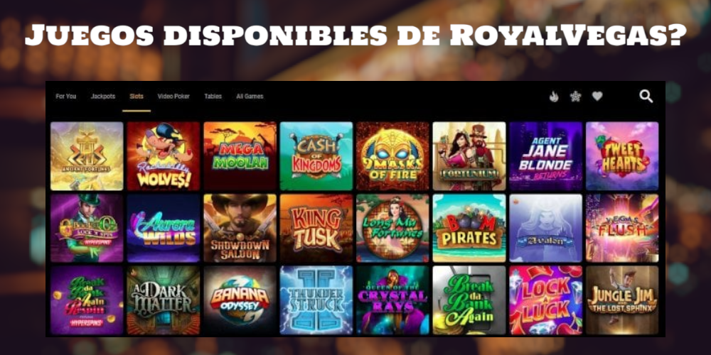 ¿Qué juegos están disponibles en el sitio web de RoyalVegasCasino